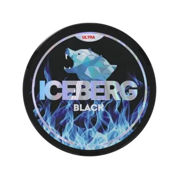 Iceberg Black 50 mg nicotine pouch can from Small Pouches