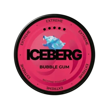 Iceberg Bubble Gum 50 mg nicotine pouch can from Small Pouches