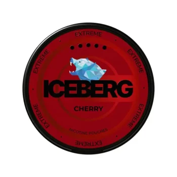 Iceberg Cherry 50 mg nicotine pouch can from Small Pouches