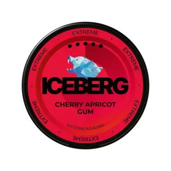 Iceberg Cherry Apricot Gum 50 mg nicotine pouch can from Small Pouches