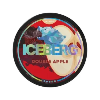 Iceberg Double Apple 50 mg nicotine pouch can from Small Pouches