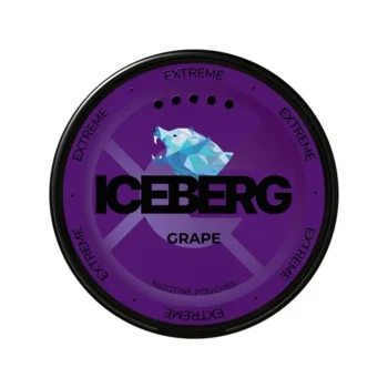 Iceberg Grape 50 mg nicotine pouch can from Small Pouches