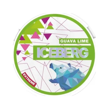 Iceberg Guava Lime 50 mg nicotine pouch can from Small Pouches