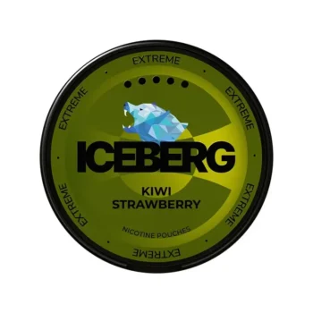 Iceberg Kiwi Strawberry 50 mg nicotine pouch can from Small Pouches