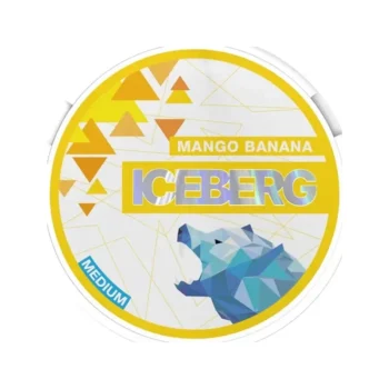 Iceberg Mango Banana 50 mg nicotine pouch can from Small Pouches