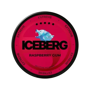 Iceberg Raspberry Gum 50 mg nicotine pouch can from Small Pouches