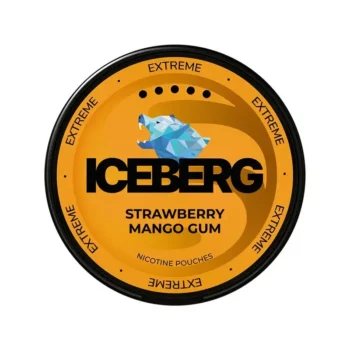 Iceberg Strawberry Mango Gum 50 mg nicotine pouch can from Small Pouches