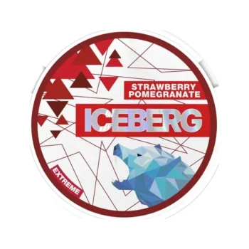 Iceberg Strawberry Pomegranate 50 mg nicotine pouch can from Small Pouches