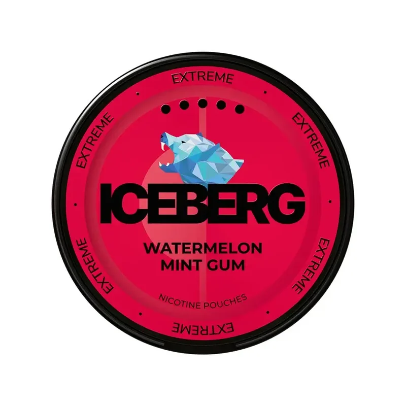 Iceberg Watermelon Mint Gum 50 mg | Small Pouches Iceberg Watermelon Mint Gum 50 mg nicotine pouch can from Small Pouches