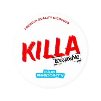 KILLA Blue Raspberry 13.2 mg nicotine pouch can from Small Pouches