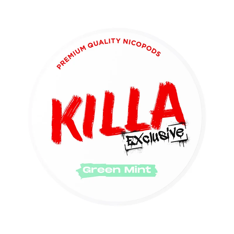 KILLA Green Mint 13.2 mg | Small Pouches KILLA Green Mint 13.2 mg nicotine pouch can from Small Pouches