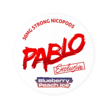 PABLO Blueberry Peach Ice 30 mg nicotine pouch can from Small Pouches