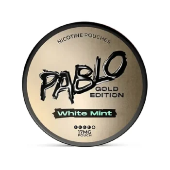PABLO Gold White Mint 17 mg nicotine pouch can from Small Pouches