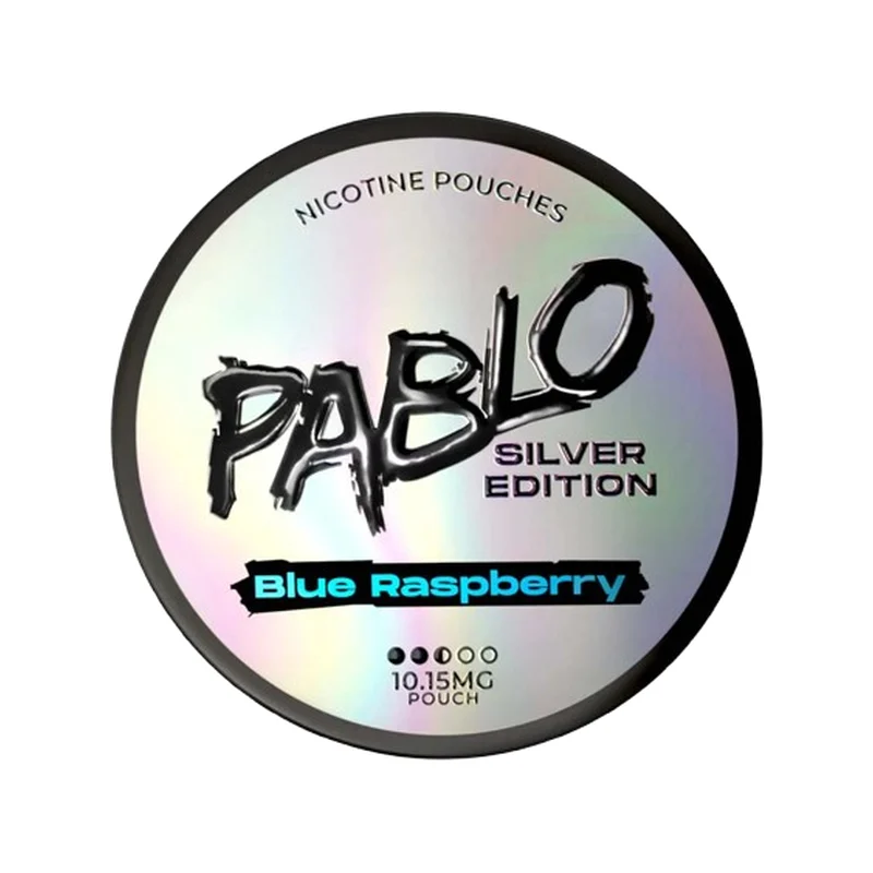 PABLO Silver Blue Raspberry 4 Router 10.15 mg | Small Pouches PABLO Silver Blue Raspberry 4 Router 10.15 mg nicotine pouch can from Small Pouches
