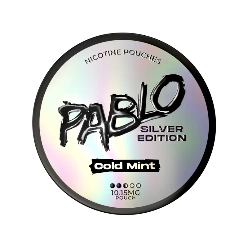 PABLO Silver Cold Mint 10.15 mg | Small Pouches PABLO Silver Cold Mint 10.15 mg nicotine pouch can from Small Pouches