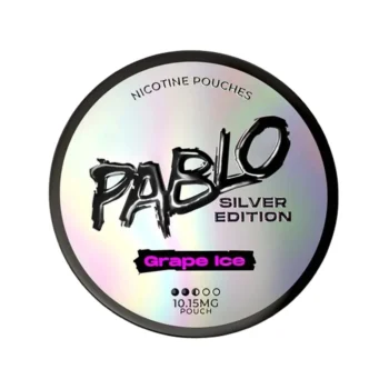 PABLO Silver Grape Ice 10.15 mg nicotine pouch can from Small Pouches