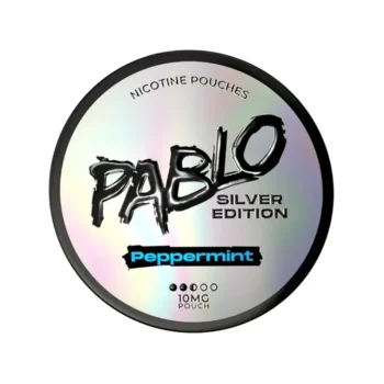 PABLO Silver Peppermint 4 Router 10.15 mg nicotine pouch can from Small Pouches