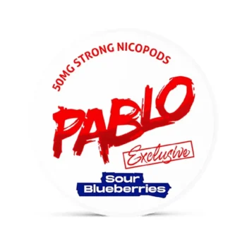 PABLO Sour Blue Berries 30 mg nicotine pouch can from Small Pouches