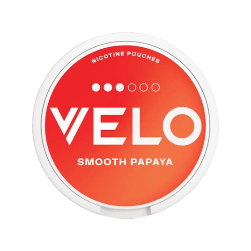 VELO Smooth Papaya 8 mg | Small Pouches VELO Smooth Papaya 8 mg nicotine pouch can from Small Pouches