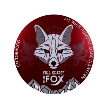 White Fox Full Charge 16 mg nicotine pouch can from Small Pouches