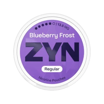 ZYN Blueberry Frost 13.5 mg nicotine pouch can from Small Pouches