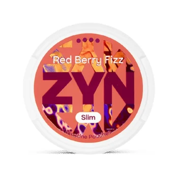 ZYN Red Berry Fizz 11 mg nicotine pouch can from Small Pouches