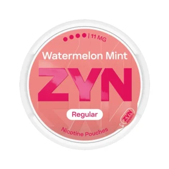 ZYN Watermelon Mint 11 mg nicotine pouch can from Small Pouches